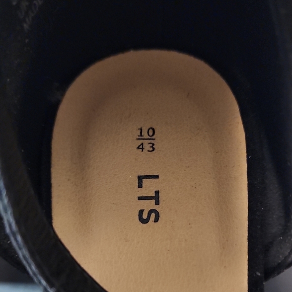 Black D'Orsay Suede Heels with Ankle Strap - Picture 2 of 8